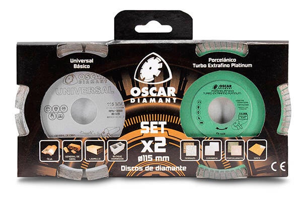DISCO DIAMANTE PORC+G.OB PACK 2 OSCAR 115 MM 8294.197