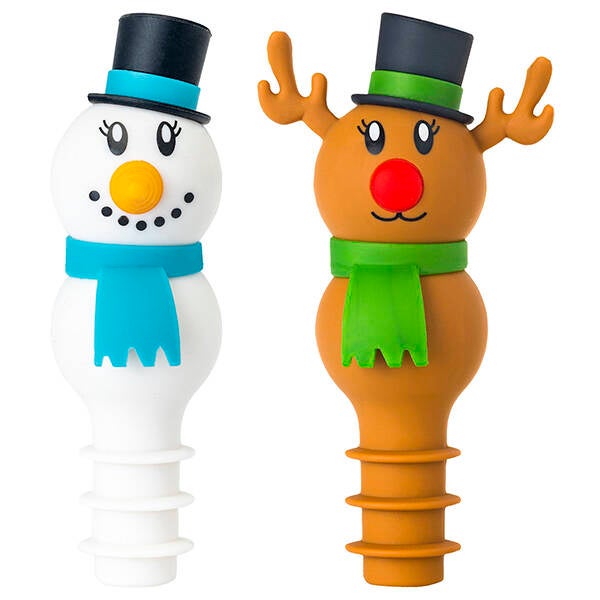 TAPON BOTELLA SNOWMAN-RUDOLPH JGO 2 VIGAR - 11201