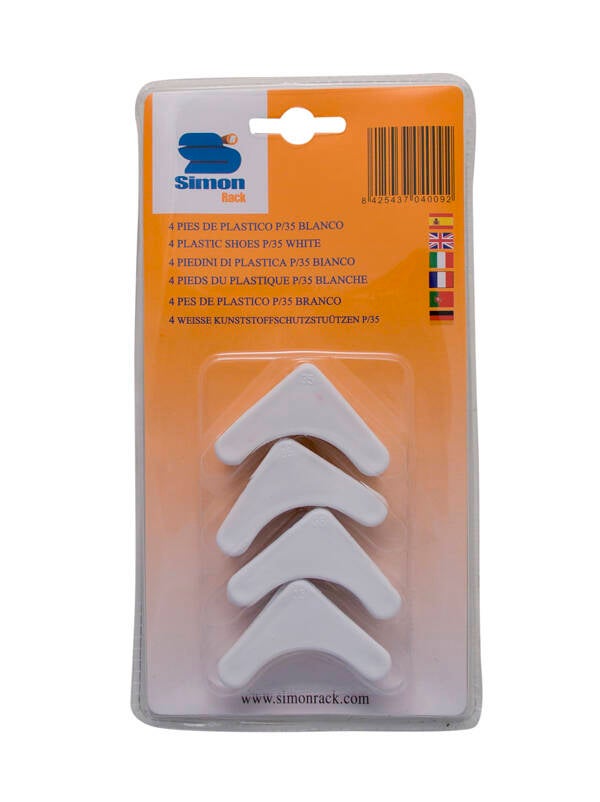 PIE PLAST ESTANT BL/4 P/40 GRI SIMON - 901300004