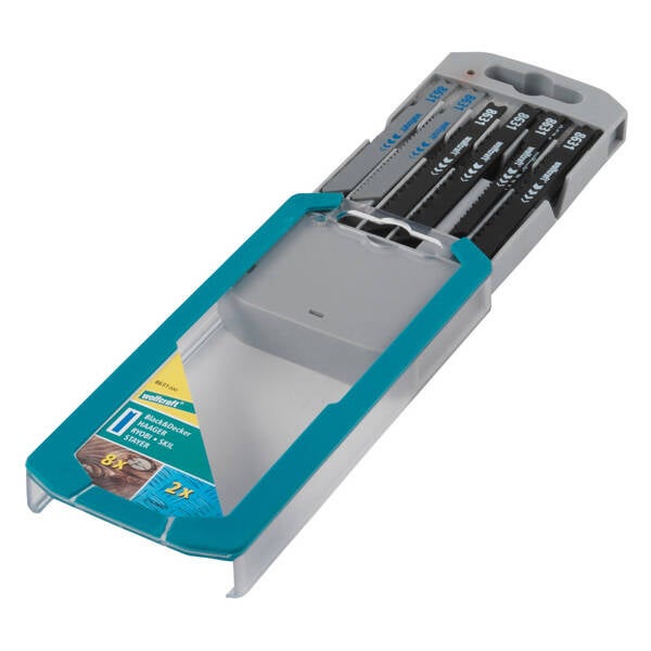 ESTUCHE 10 HOJAS CALAR SURTIDA WOLFCRAFT - 8631 B&D