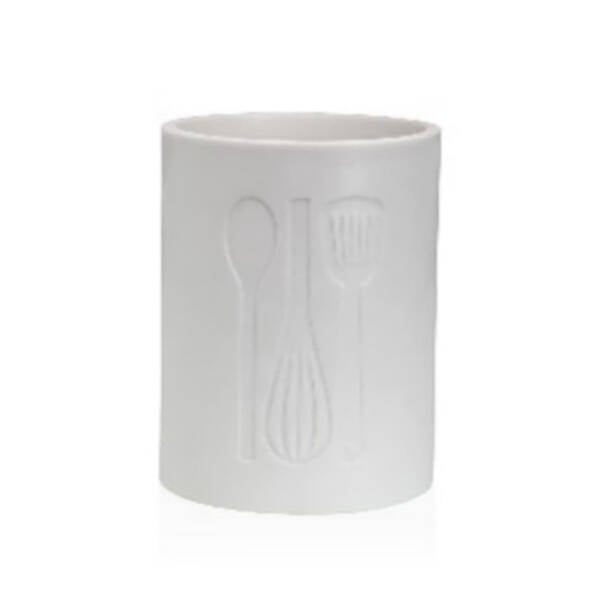 PORTAUTENSILIOS GRANDE COCINA BLANCO VERSA 13X13X17,5 22530057
