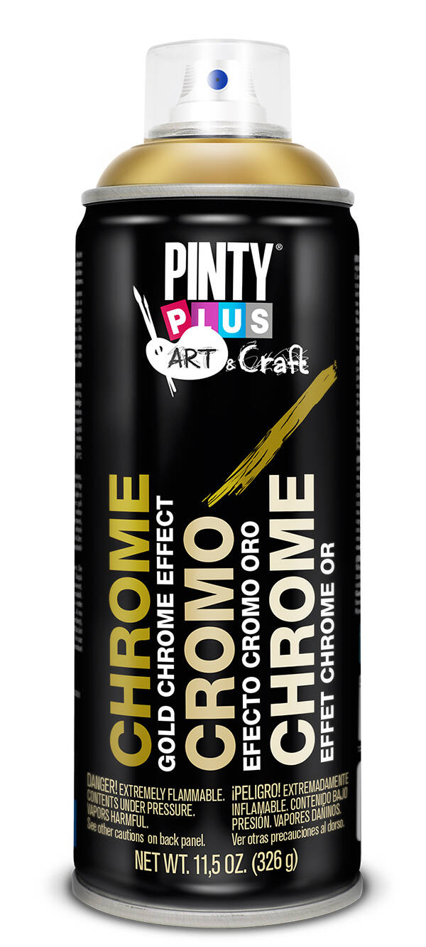 PINTURA SPRAY EF. CROMO ORO PINTY PLUS 400 ML 223/C151