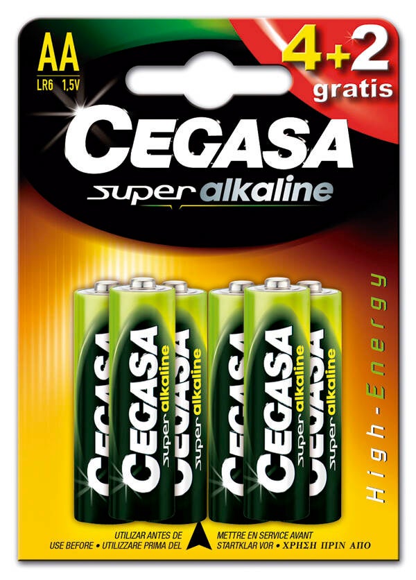 PILA LR06 AA SUP.ALCALINA BL 4+2 CEGASA 1,5 V 325888