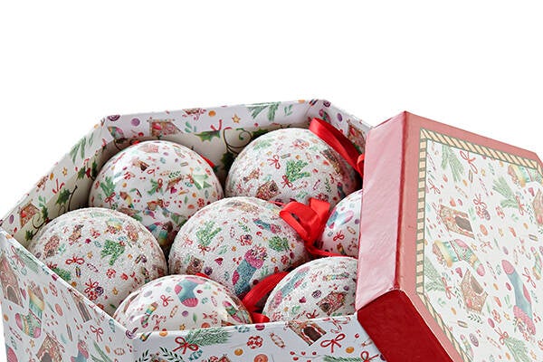 BOLA NAVIDAD SET-7 ITEM 7,5 CM NV183890