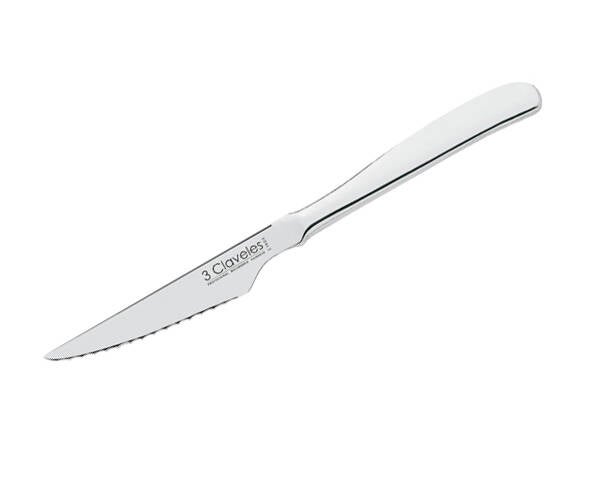 CUCHILLO CHULETERO MONOBLOC 3 CLAVELES 110 MM 1515