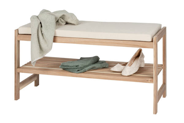 BANCO C/ALMOHADILLA ACINA WENKO 90X45X34CM 50746