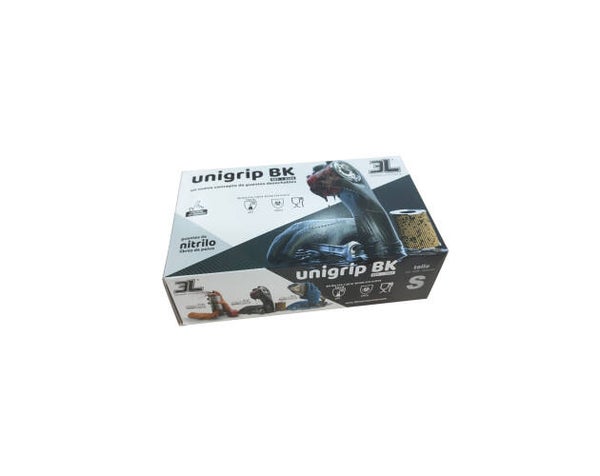 GUANTE NITRILO DESECHABL NGR C/50 3 L