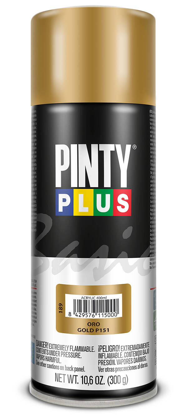 PINTURA AEROSOL EF PURPURINA ORO PINTY PLUS 400 ML 189 - P151