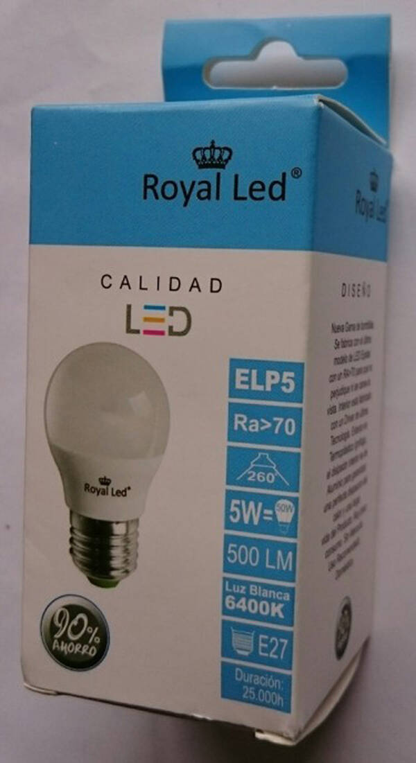 LAMPARA LED ESFERICA E-14 F 600lm ROYAL LED 5 W 110947