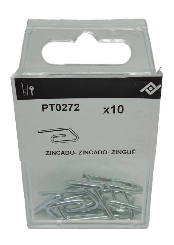GANCHO CORTINA ZN C/10 PZS PROFER TOP - 48301-PT0272