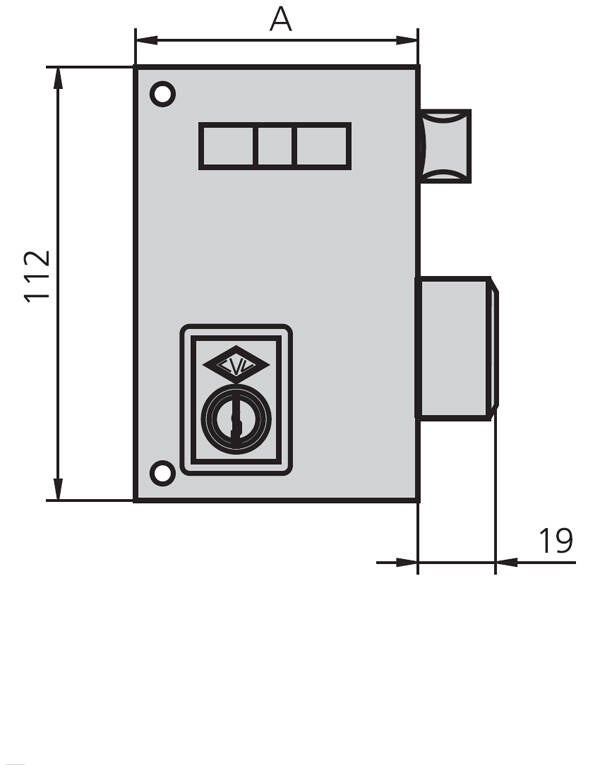CERRADURA SOBREP ESMAL CVL 60 MM 56A60/1