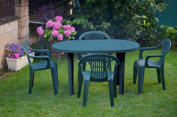 MESA JARDIN OVAL VERDE GARDENLIFE 130X90 CM 4020 V