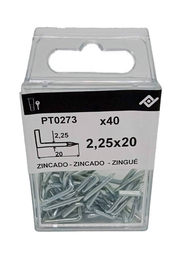 ESCARPIAS ACERO ZN C/40 PZS PROFER TOP 2,25X20 MM 48302-PT0273