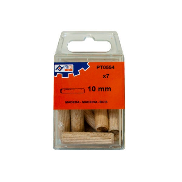 ESPIGA MADERA C/7 PZS PROFER TOP 10 MM 48583-PT0554