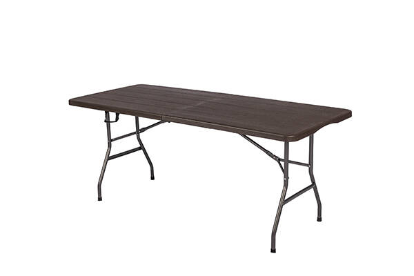 MESA PLEGABLE POLIETILENO MARRON PROFER HOME 180X74X74 PH1418
