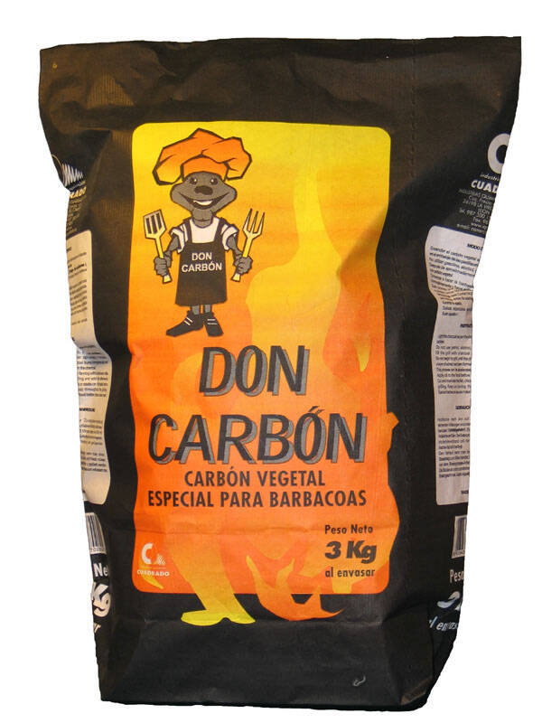 CARBON VEGETAL BARBACOA BOLSA CUADRADO 3 KG