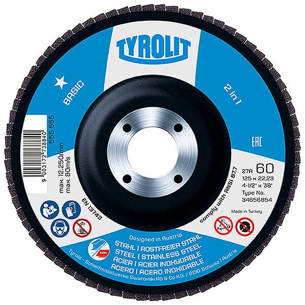 DISCO LAMINAS ZA-120 Q-B TYROLIT 125X22 MM 34659317