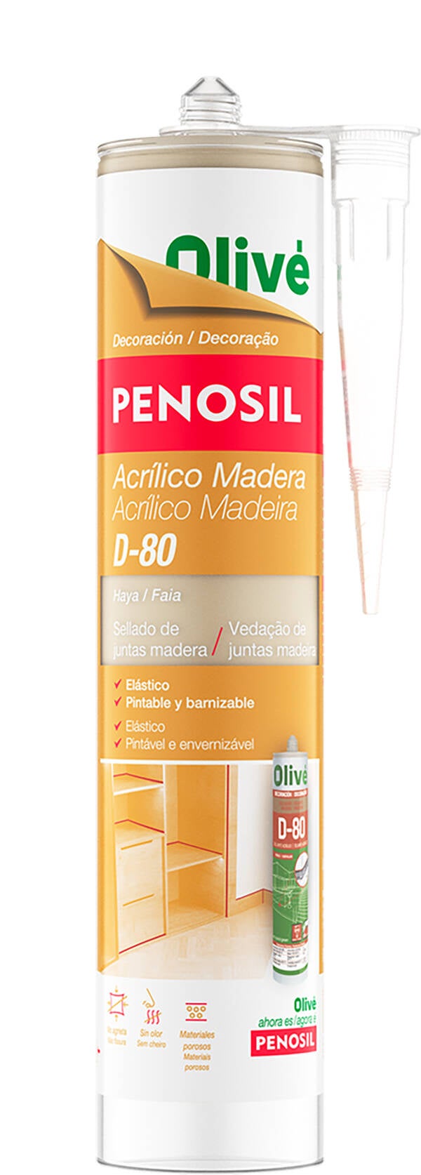 MASILLA ACRILICA GRIS CLARO PENOSIL 300 ML D-80