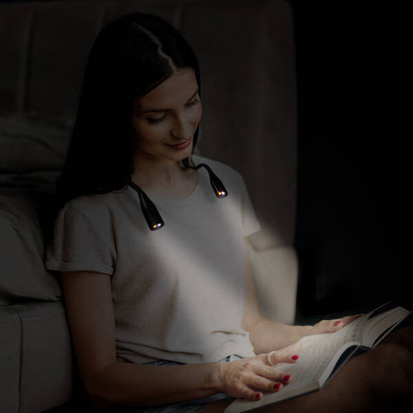 LAMPARA LUZ LED LECTURA CUELLO NEGRA KSIX - BXLAMP03N