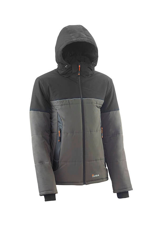 CHAQUETA ACOLCHADA CAPUCHA JUBA 2920 GRIS/NGR