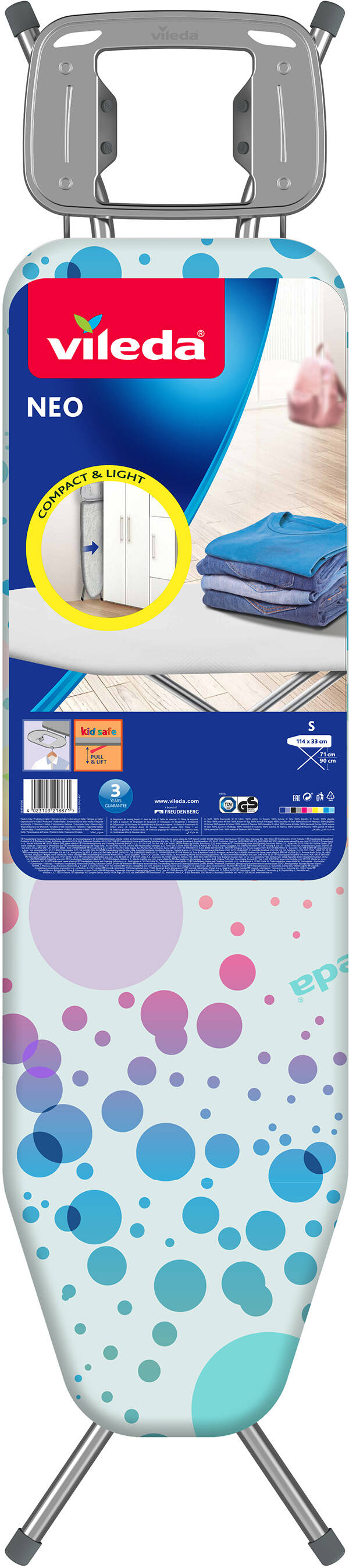 MESA PLANCHAR NEO VILEDA 114X33 CM C51- TABLA NEO