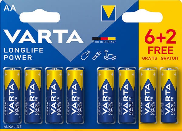 PILA ALCALINA LR06 AA BL 6+2 VARTA 1,5 V 4906121428