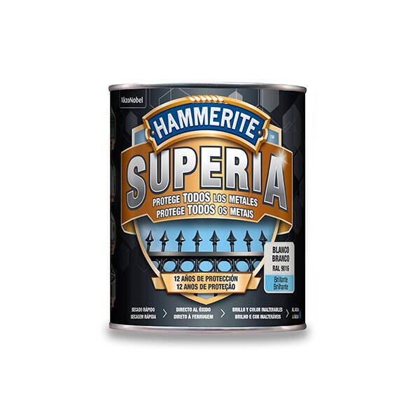 ESMALTE LISO SAT AL AGUA VERDE HAMMERITE SUPERIA 750 ML 5394297