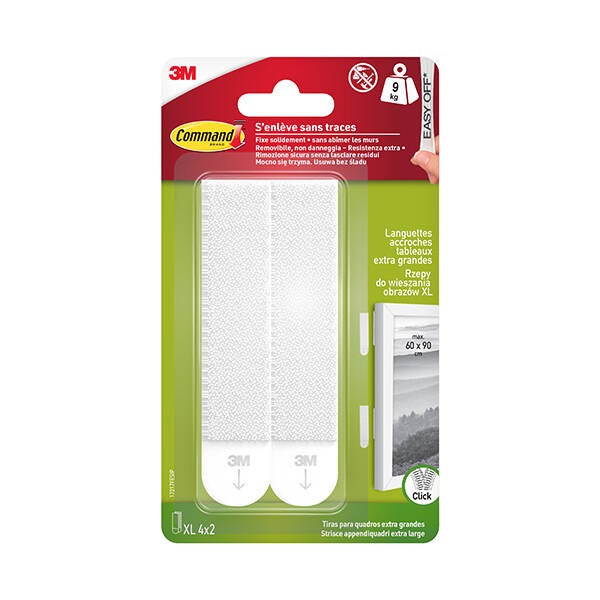 TIRAS ADHESIVAS GRANDES JG 2 3M COMMAND 9 KG 17217