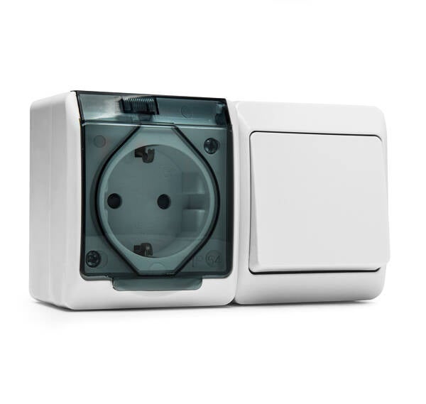 CONMUTADOR Y BASE SUPERFICIE TT ESTANCO IP54 FAMATEL 16 A 5126