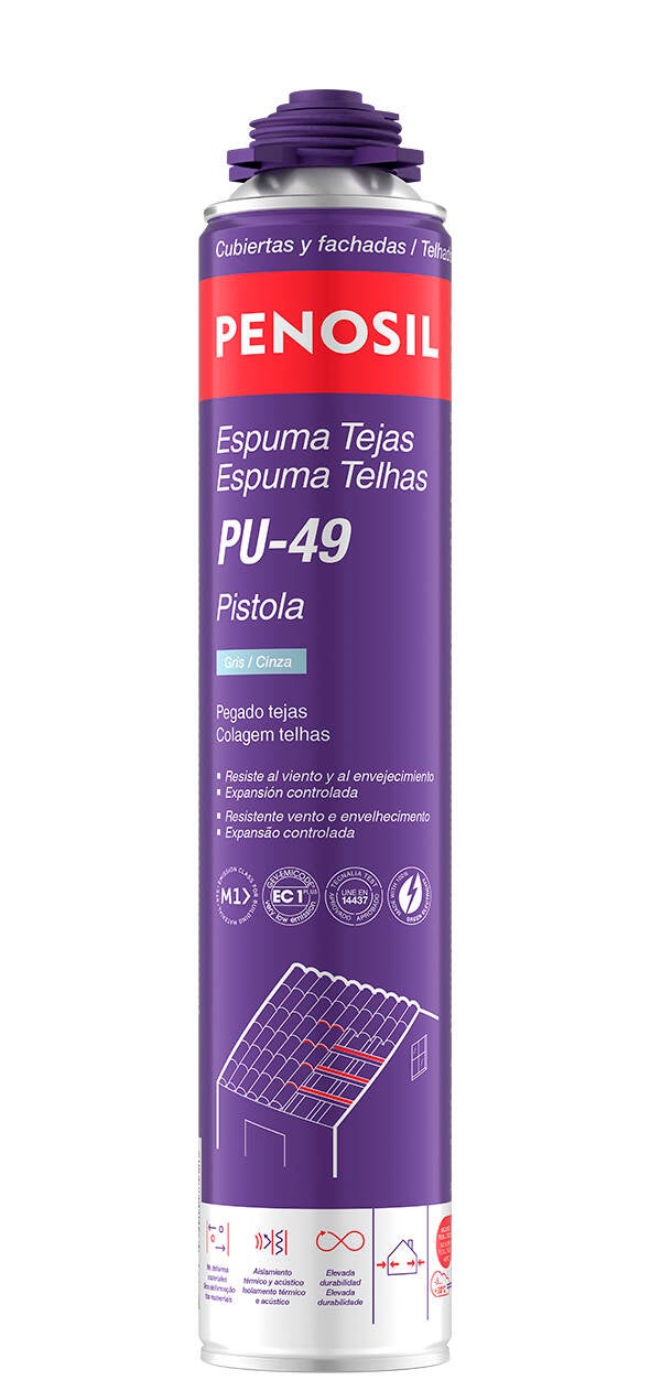 ESPUMA POLIURETANO TEJA PISTOLA ROJA PENOSIL 750 ML PU-49P