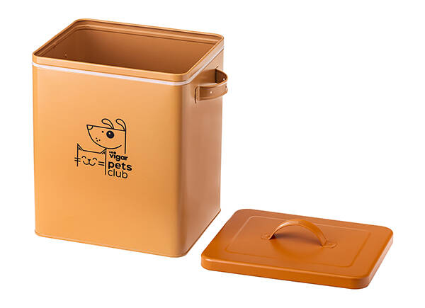 CONTENEDOR METAL COMIDA MASCOTAS PETS CLUB 12 L 11555