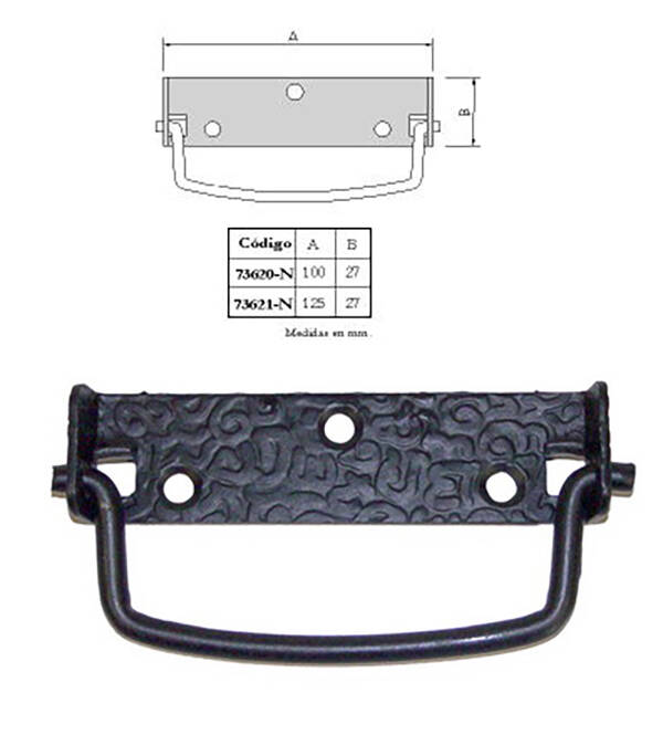 ASA ABATIBLE NEGRA IMEX 100X27 MM 73620-N
