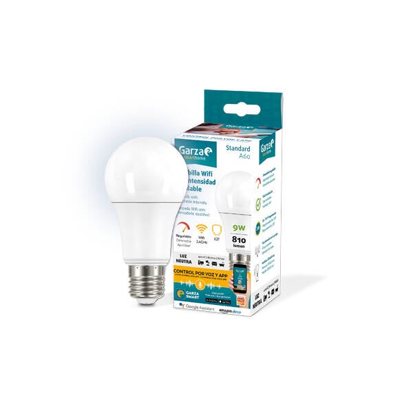 LAMPARA LED WIFI E27 LN REGULABLE 810LM GARZA 9 W 401271