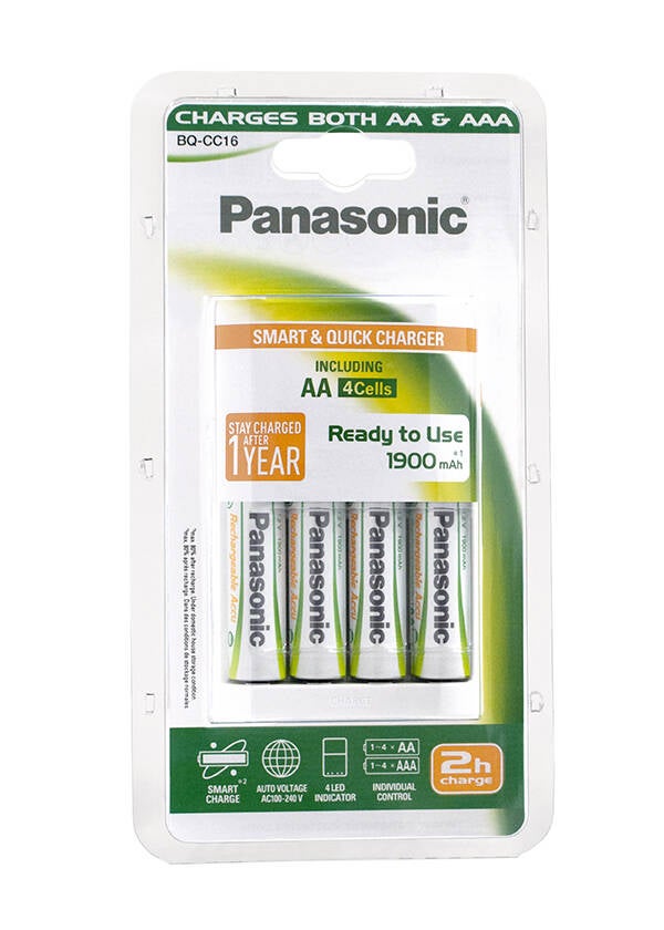 CARGADOR PILAS 2H+4 PILAS AA PANASONIC 1900 MAH KKJ55MGD40E