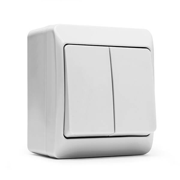 DOBLE INTERRUPTOR ESTANCO BCO 10A-250V IP54 FAMATEL - 5103