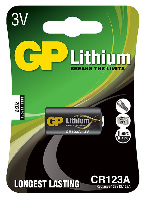 PILA LITHIUM CYLINDRICAL CR-123A GP GP - CR123A-B1