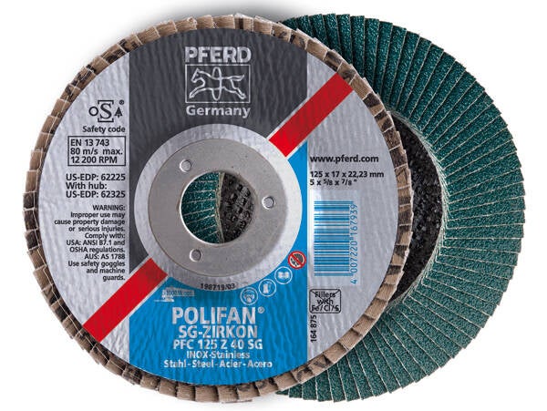 DISCO LAMINAS POLIFAN 60SG PFERD 125 MM PFC125 ZIRKON