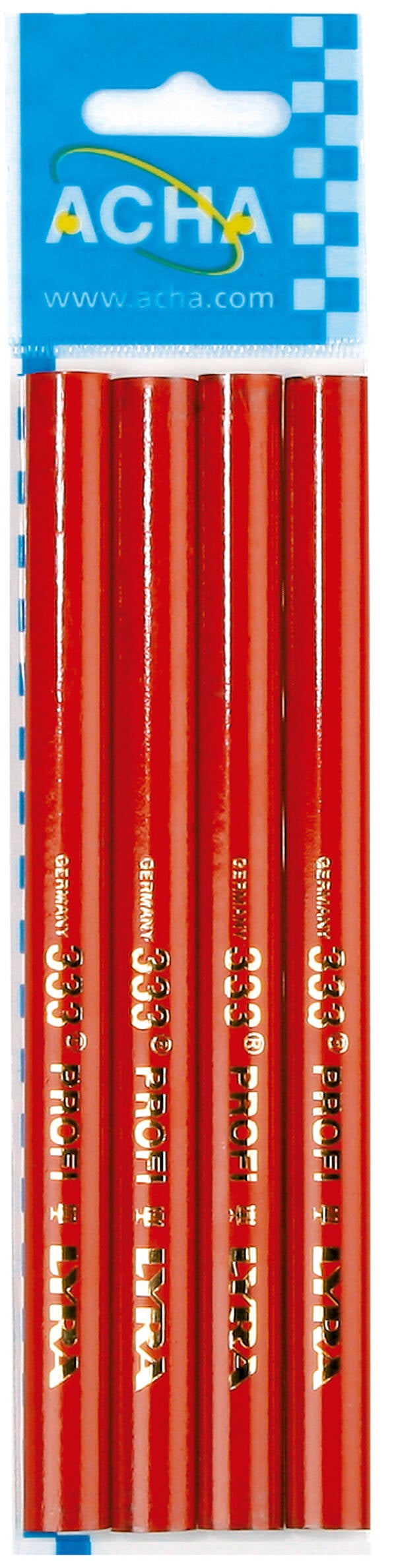 LAPIZ CARPINTERO OVAL BL/4 UDS ACHA 18 CM 45-808D