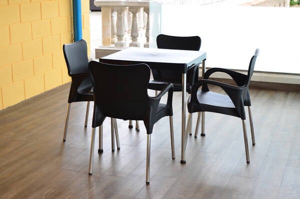 SILLON RESINA/ALUMINIO NEGRO GARDENLIFE - 8306-06