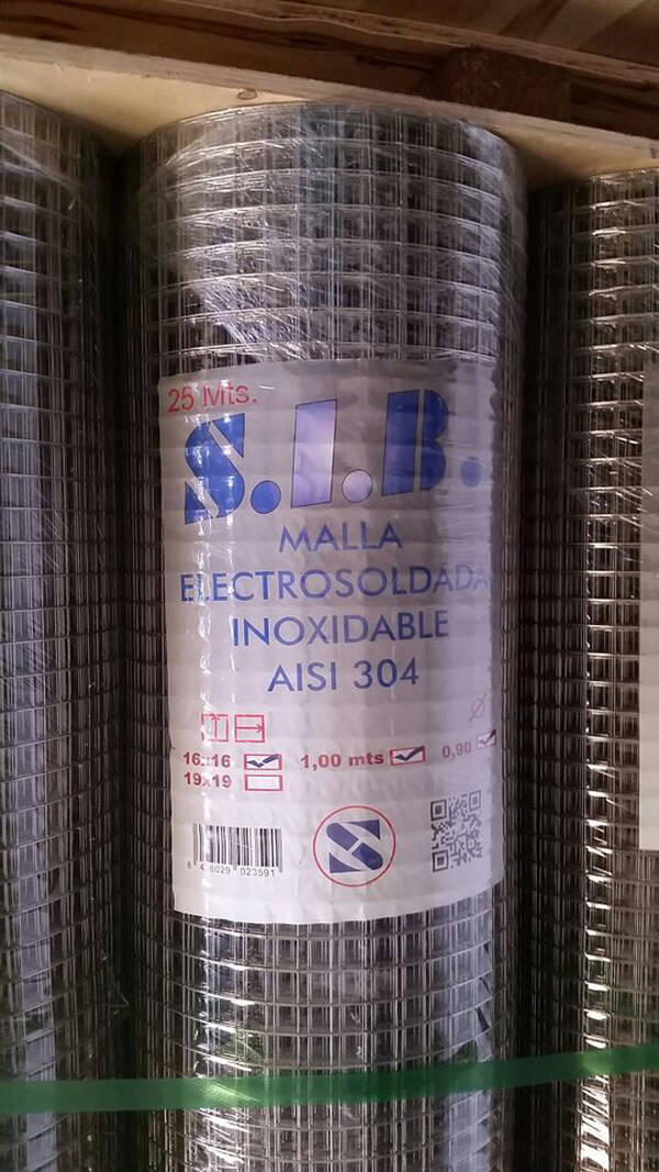 MALLA SOLDADA INOX R25X1M BELLOSO 16X16X0,9 MEI1616091