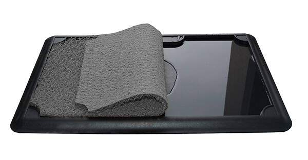 FELPUDO TRIAL VINILO GRIS+BANDEJA DINTEX 45 X 70 CM 55539