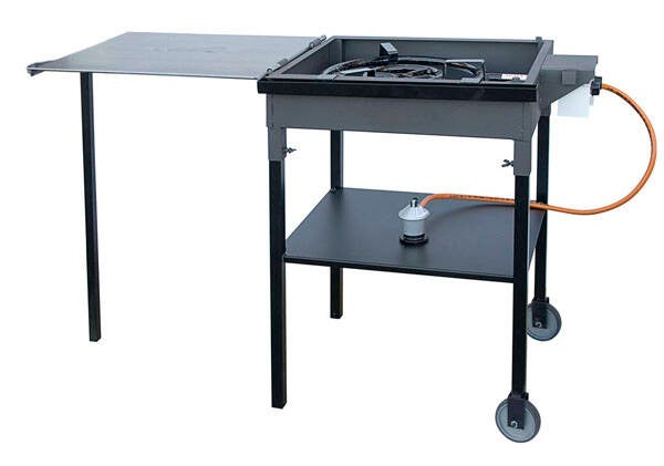 PAELLERO GAS PLANCHA C/RUEDAS FLORES CORTES - 33702