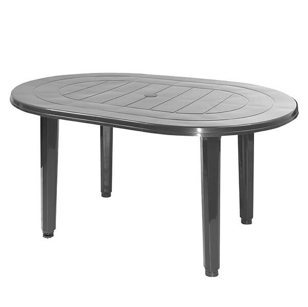 MESA JARDIN OVAL ANTRACITA GARDENLIFE 130X90 CM 4020ANT