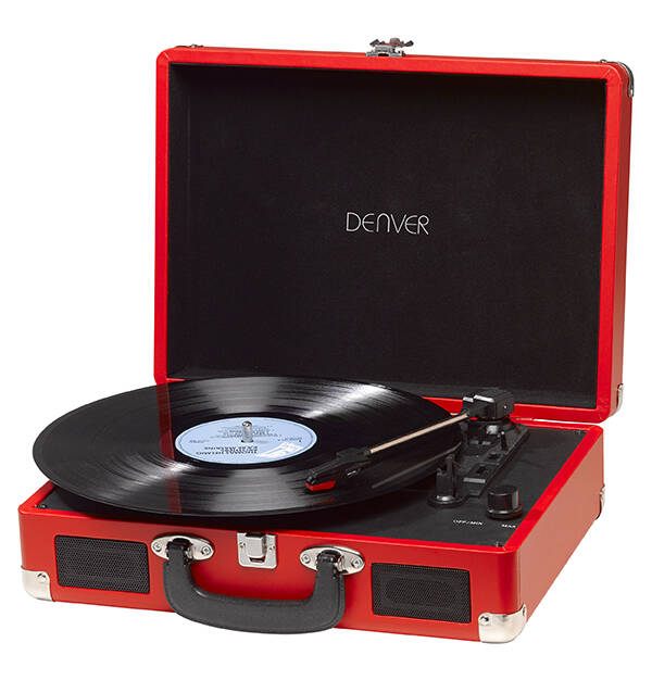 TOCADISCOS USB RETRO ROJO DENVER - VPL-120