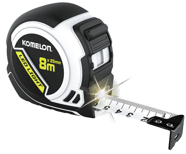 FLEXOMETRO D. CARA LED CLIP KOMELON 8MTX25 MM 29092D
