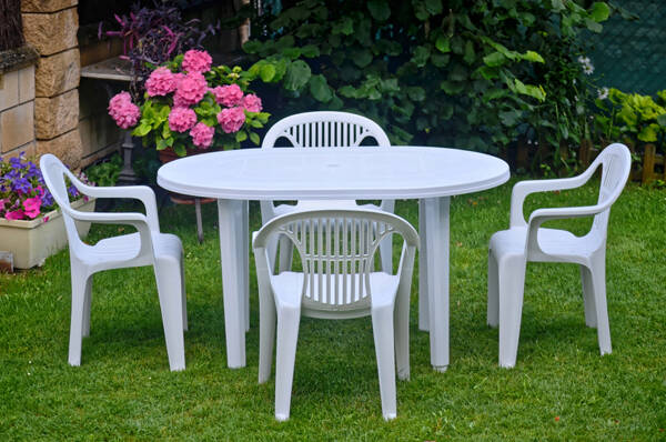 MESA JARDIN OVAL BLANCA GARDENLIFE 130X90 CM 4020
