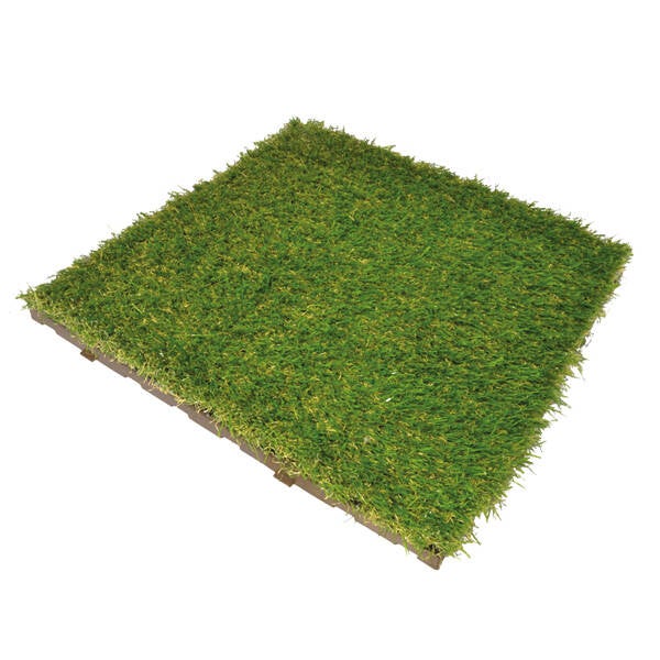 LOSETA CESPED ARTIFICIAL PONTAROLO 40X40X4.5 GREEN PLATE