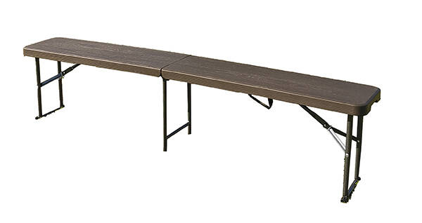BANCO PLEGABLE POLIETILENO MARRON PROFER HOME 180X30X43 PH1420