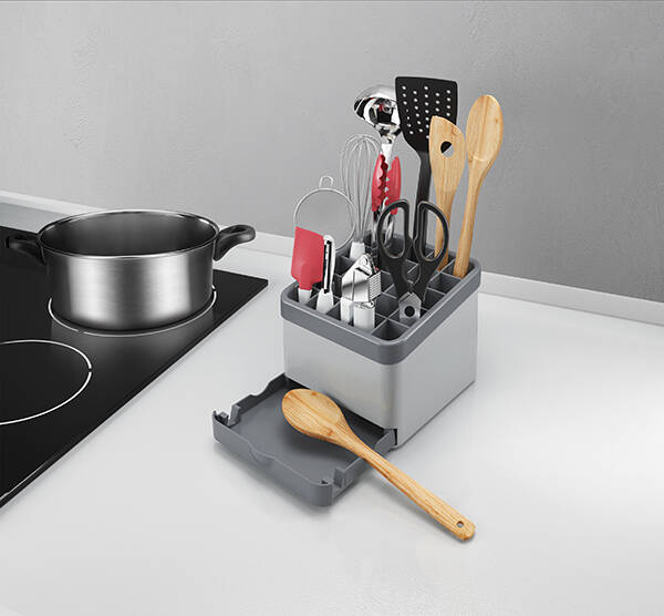 PORTAUTENSILIOS COCINA ABS UTIL-TEX METALTEX 15X15X11CM 230020000