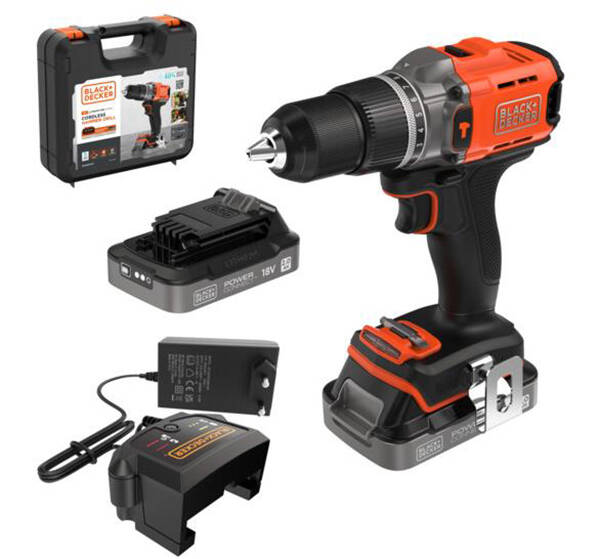 TALADRO PERC 2B 2AH 2V 13MM+M B&D 18 V BCD383D2XK